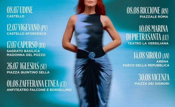 Noemi annuncia il tour estivo 2026: una data in Sardegna