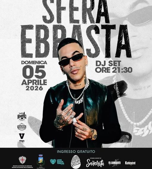 Sfera Ebbasta ad aprile arriva a Santa Teresa di Gallura