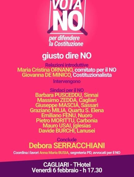 Referendum costituzionale, si apre a Cagliari la campagna regionale del PD per il NO con Debora Serracchiani