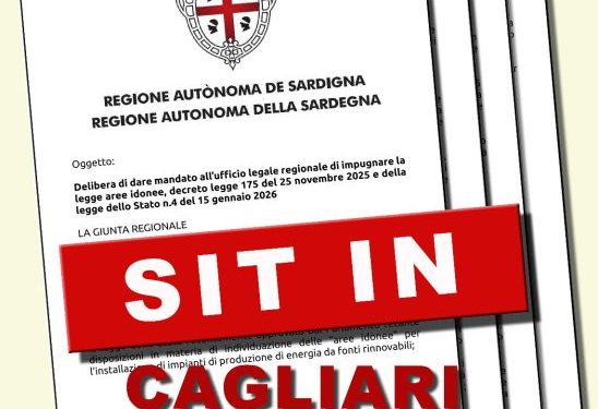 Colonialismo energetico, manifestazione a Cagliari il 6 febbraio