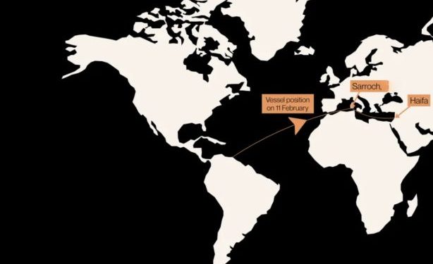Denuncia degli attivisti per la Palestina: “Il petrolio rubato ai venezuelani è diretto all’entità occupate israeliana”