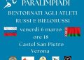 Paralimpiadi invernali: Verona, presidio in sostegno agli atleti russi e bielorussi