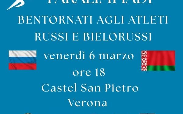 Paralimpiadi invernali: Verona, presidio in sostegno agli atleti russi e bielorussi