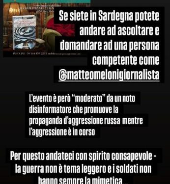 Il propagandista filo ucraino incita all’odio ma non gli riesce