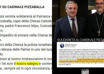 Caso Pizzaballa, Tajani ci ripensa: lo “sdegno” scompare sui social