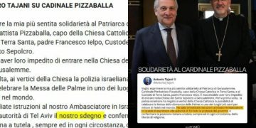 Caso Pizzaballa, Tajani ci ripensa: lo “sdegno” scompare sui social