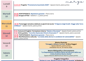 Programma settimanale (9– 15 marzo) delle iniziative culturali alla MEM