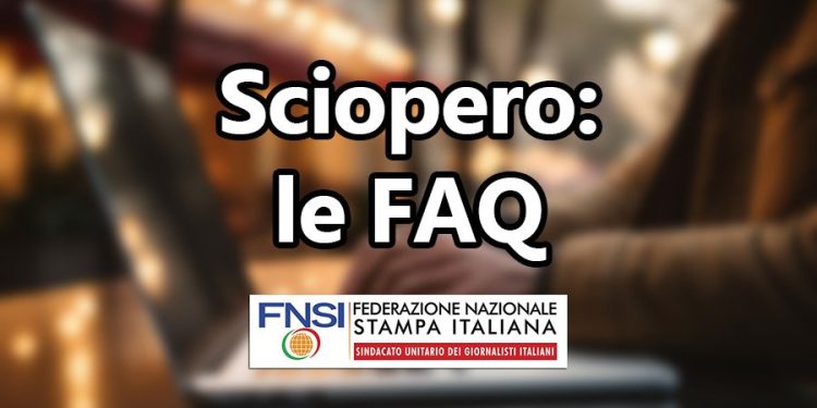 Sciopero dei giornalisti il 27 marzo, le Faq della Fnsi