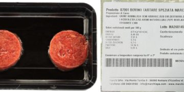 Il Ministero della Salute richiama la tartare