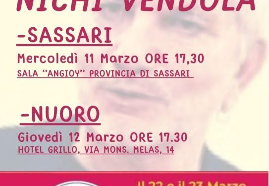 11 marzo e 12 marzo, sarà in Sardegna il Presidente di Sinistra Italiana – AVS Nichi Vendola