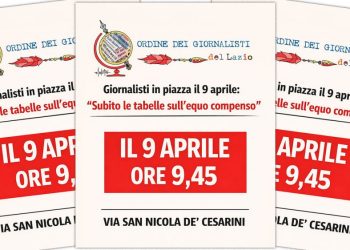 Equo compenso, giornalisti in piazza il 9 aprile a Roma