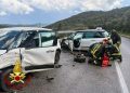 Scontro tra due auto in Gallura: tre feriti