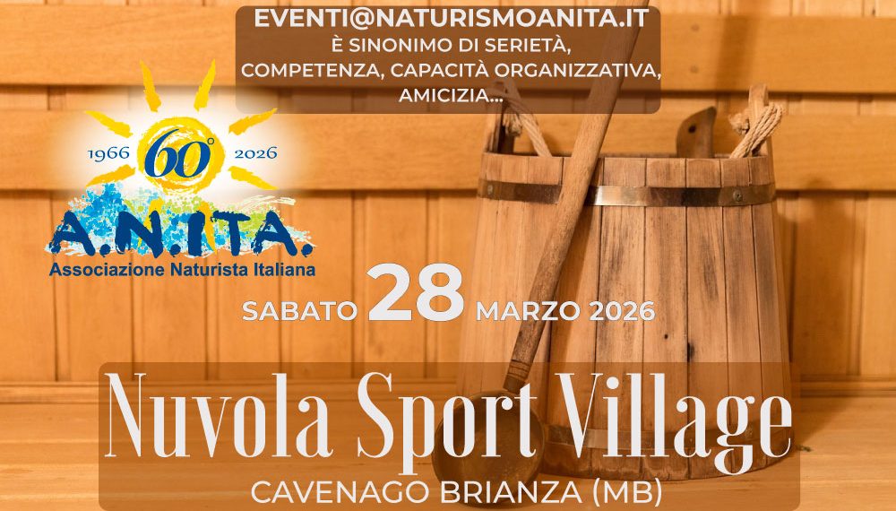 Serata Wellness naturista a Cavenago: per gli amanti della nudità appuntamento il 28 marzo 2026