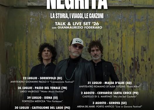 I Negrita in tour nell’estate 2026