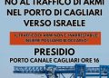 Cagliari, presidio davanti al Porto Canale: “Non siamo complici del genocidio a Gaza e delle guerre imperialiste”