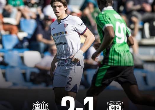Serie A: il Cagliari perde due a uno contro il Sassuolo