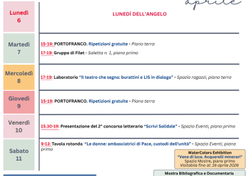 Cagliari, programma settimanale dal 6 al12 aprile, delle iniziative culturali alla Mem