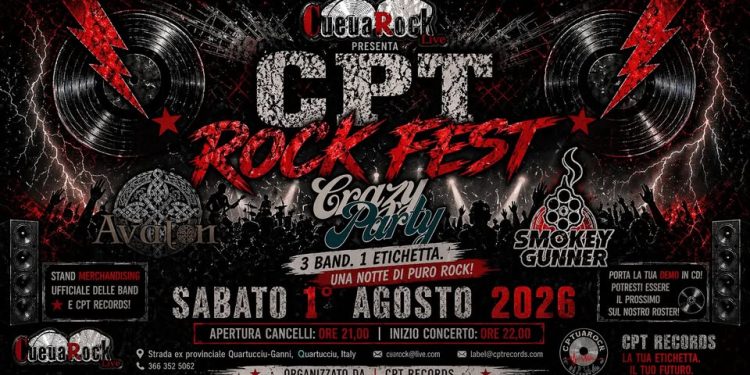 CPT Records annuncia il suo primo Rock Festival: il primo agosto alla Cueva Rock di Quartucciu