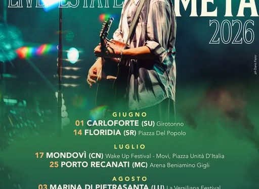Ermal Meta annuncia il tour estivo dopo i live nei club: due date gratuite in Sardegna