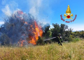 Primi incendi in Sardegna, fiamme a San Nicolò d’Arcidano