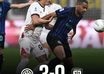 Serie A: l’Inter travolge il Cagliari, a San Siro finisce 3-0