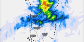 Meteo, pomeriggio con piogge e temporali sulla Sardegna