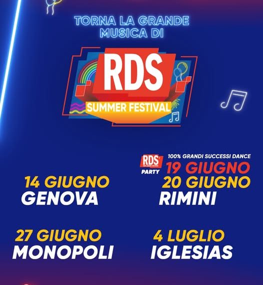 Rds Summer Festival 2026, quattro tappe imperdibili per accendere l’estate italiana: il 4 luglio a Iglesias