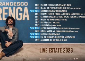 Francesco Renga a settembre in concerto a Uta