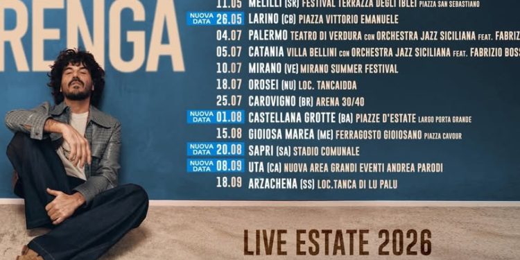 Francesco Renga a settembre in concerto a Uta