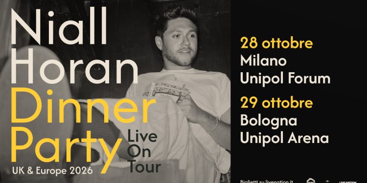Niall Horan, il Dinner Party Live On Tour fa tappa a Milano e Bologna