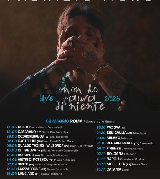 Fabrizio Moro annuncia il tour: dopo Codrongianos a settembre in concerto a Sestu