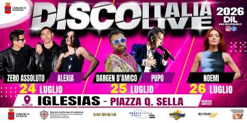 Iglesias, torna il DiscoItaliaLive 2026: dal 24 al 26 luglio