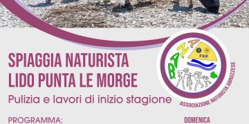 Chieti, pulizia della spiaggia naturista Lido Punta le Morge