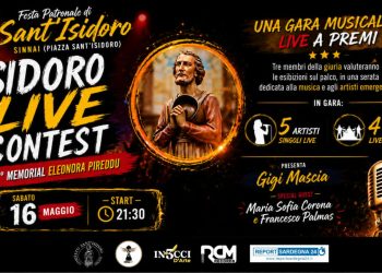 A Sinnai l’Isidoro Live Contest,1° Memorial Eleonora Pireddu: l’appuntamento sabato 16 maggio