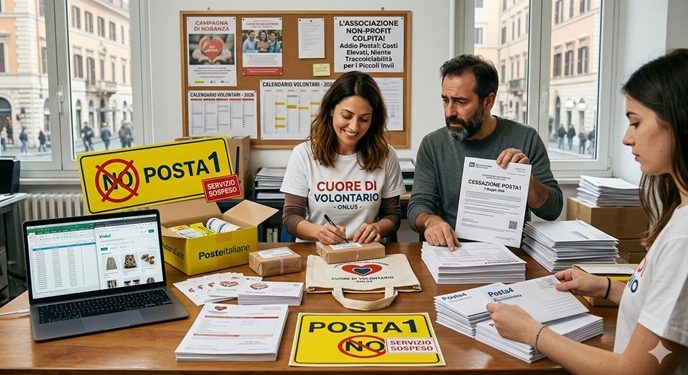 Addio a Posta1 cancellazione di un servizio che penalizza Paese e non profit