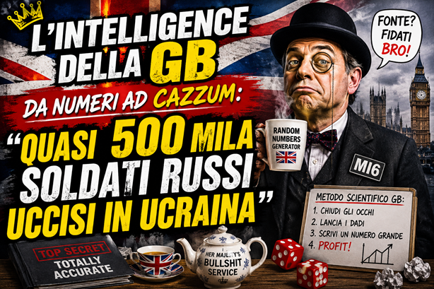 L’Intelligence della Gb da numeri ad cazzum: “Quasi 500 mila soldati russi uccisi in Ucraina”