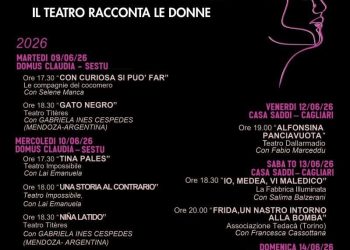 Festival “Storie di donne…donne e la storia” dal 9 al 14 giugno 2026 tra Cagliari e Sestu