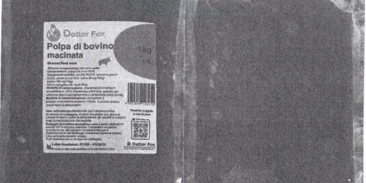 Carne bovina macinata surgelata richiamata per rischio microbiologico