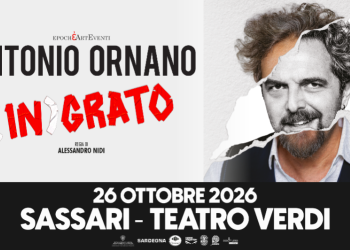 Antonio Ornano sarà al Teatro Verdi di Sassari lunedì 26 ottobre col suo spettacolo “(IN)GRATO”