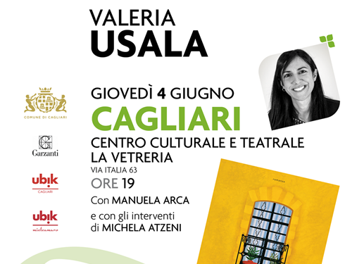 Giovedì 4 giugno, Valeria Usala presenta a Cagliari il suo nuovo romanzo