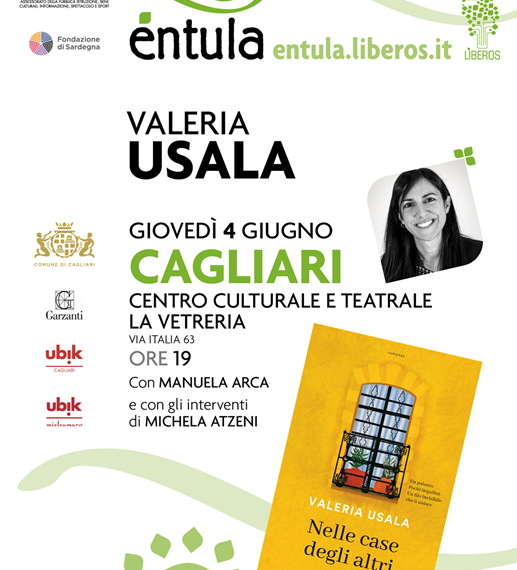 Giovedì 4 giugno, Valeria Usala presenta a Cagliari il suo nuovo romanzo