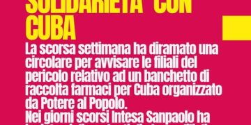 “Intesa San Paolo criminalizza Potere al Popolo e la solidarietà con Cuba”