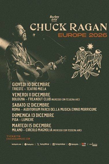 Chuck Ragan torna in Italia dopo 12 anni: a dicembre 5 date