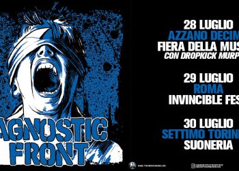 Agnostic Front: tre concerti in Italia nell’estate 2026