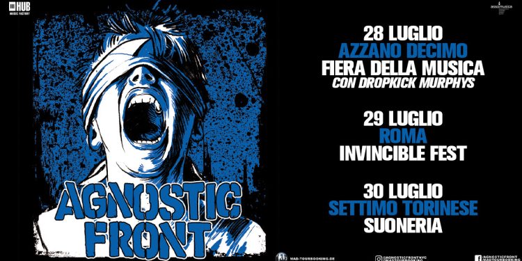 Agnostic Front: tre concerti in Italia nell’estate 2026