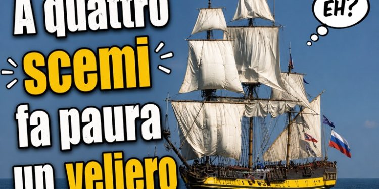 A quattro scemi fa paura un veliero