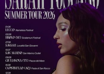 Sarah Toscano in tour: annuncia una data a Sassari