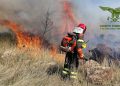 Fiamme a Villacidro, intervento dell’elicottero del Corpo Forestale