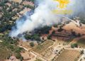 Fiamme a Lanusei, presente l’elicottero antincendio