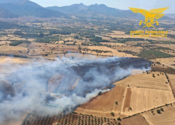 Fiamme a Calangianus e Gonnosfanadiga: in azione gli elicotteri del Corpo Forestale